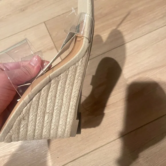a new day Tan Clear-Strap Wedge Mules - Picture 6 of 7